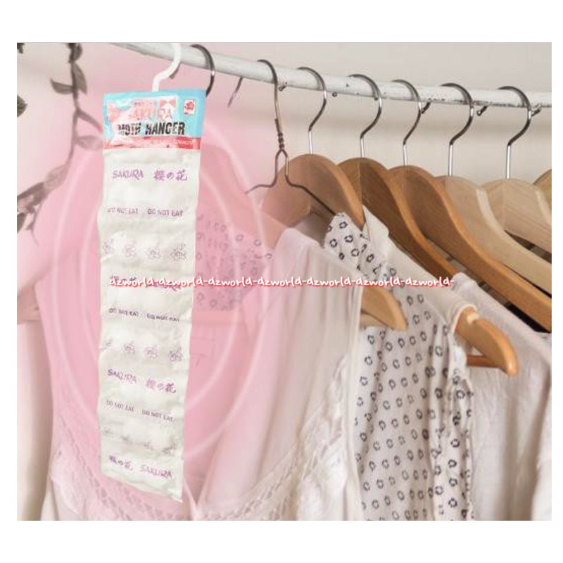 Sakura Moth Hanger 160gr Kampers Hanger Gantungan Kapur Barus Untuk Lemari Pakaian Baju Penghilang Bau Pada Lemari Sakurra Month