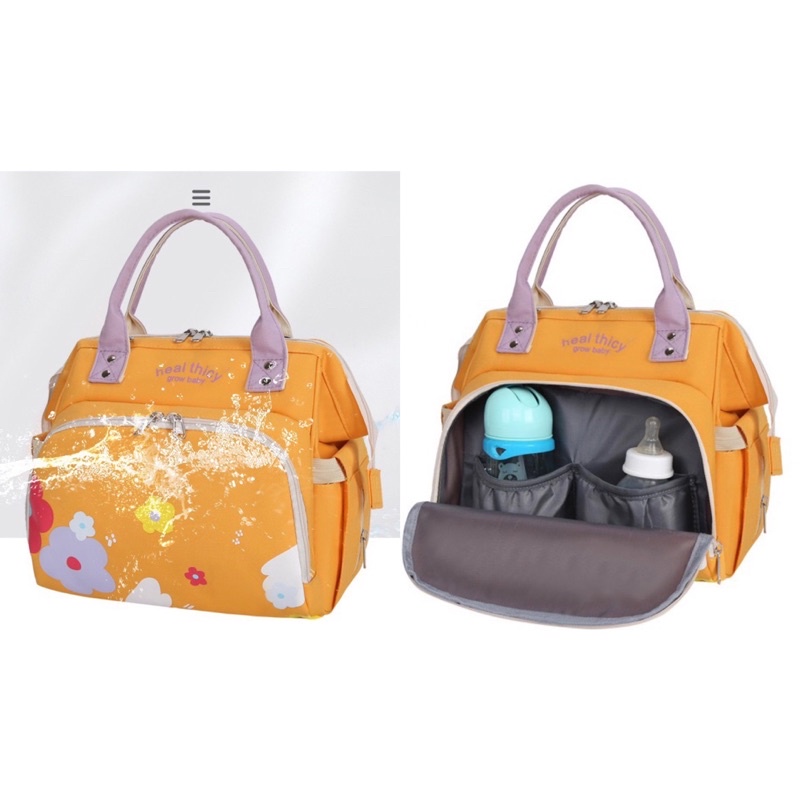 TAS BAYI 6002 - Tas Bayi Multifungsi HEALTHICY Baby Diapers Bag Perawatan Tas Perlengkapan Ransel Backpack - G1