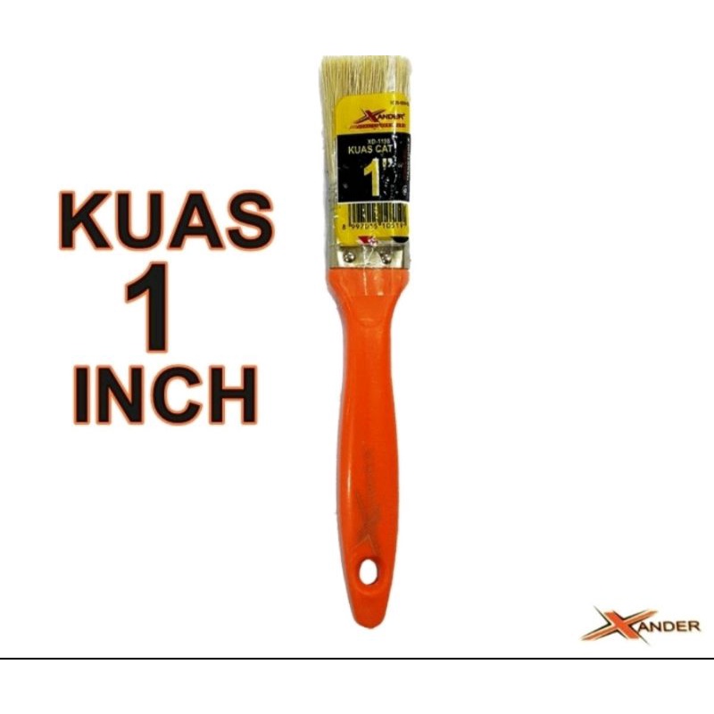 Xander Kuas Cat 1&quot;  Inch Gagang Plastik Ada Lubang Gantungan XD-1198 Harga Per 1 Pcs Kuas multifungsi dan Serbaguna