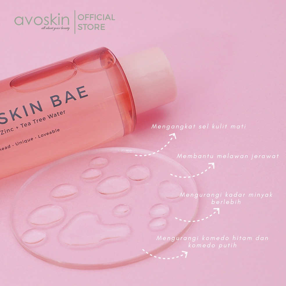 Avoskin Your Skin Bae Toner Salicylic Acid 1% + Zinc + Tea Tree Water Sachi Beaute