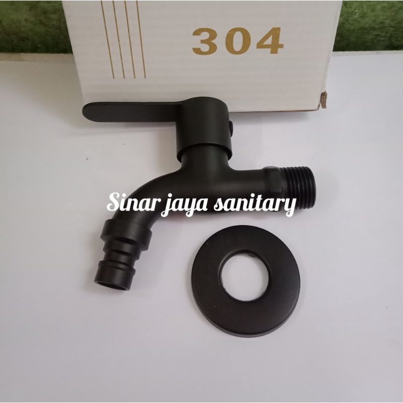 Kran tembok hitam stainless / Kran  taman black murah