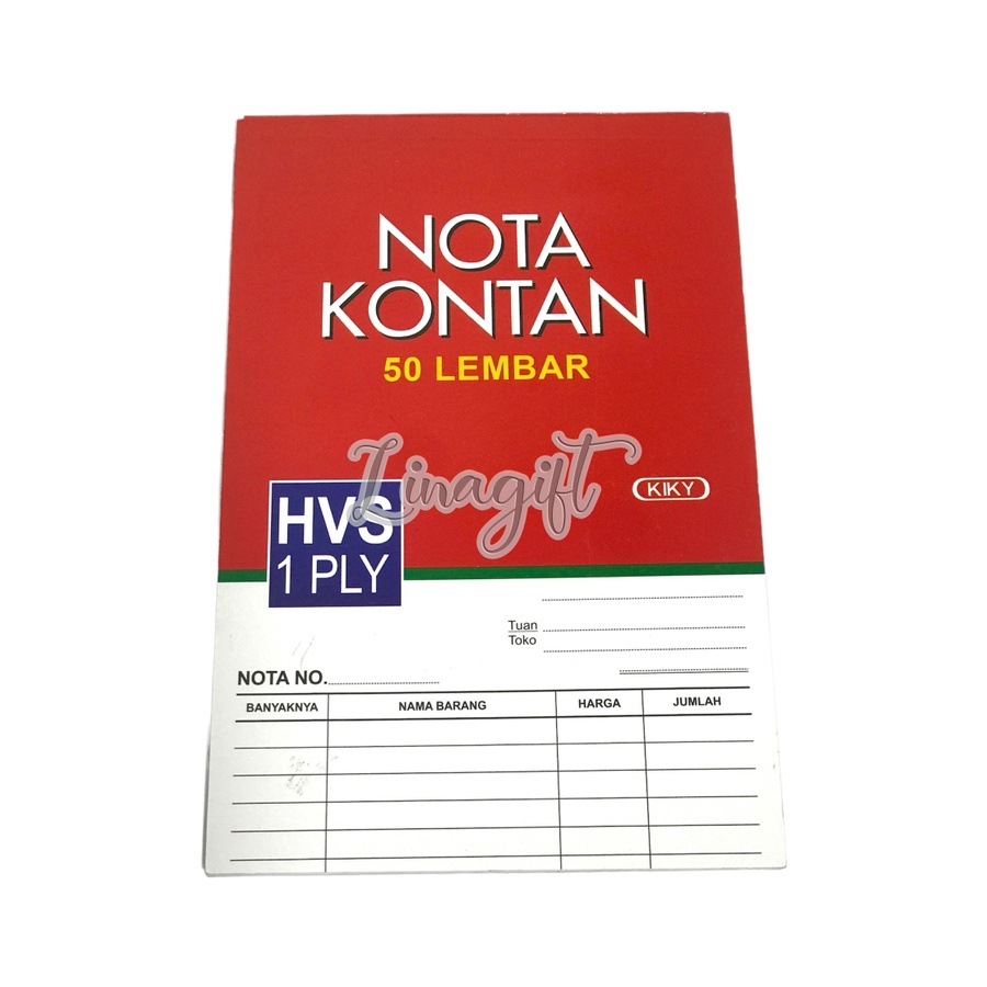 (1 Buku- 25 Lembar) BUKU NOTA KONTAN KIKY NCR 3 PLY BESAR  / NOTA PENJUALAN TANPA KARBON / PEMBELIAN KIKY RANGKAP 3