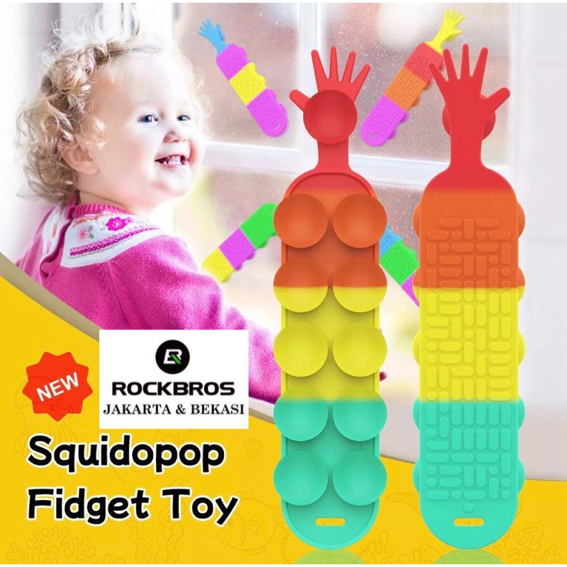 Squidopop Pop It Fidget Toy Tiktok Viral Mainan Anak Stress Relieve Sensory Toys ADHD Autism Edukasi ASMR Kids