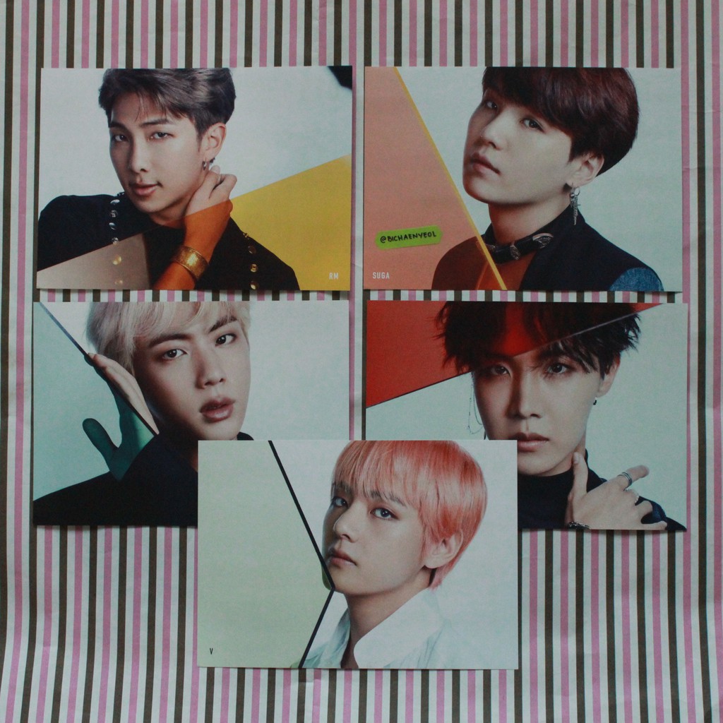 BTS - Fake Love Airplane pt 2 Tower Records Flyer | RM Jin Suga Jhope Jimin V Jungkook Photocard