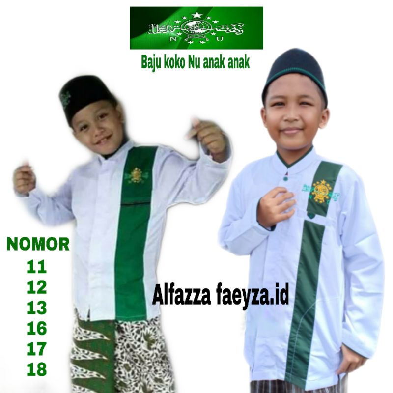 Baju koko Nu remaja/Baju koko anak laki laki/Baju koko Nu lengan panjang/Bajukokotermurah/Baju koko 
