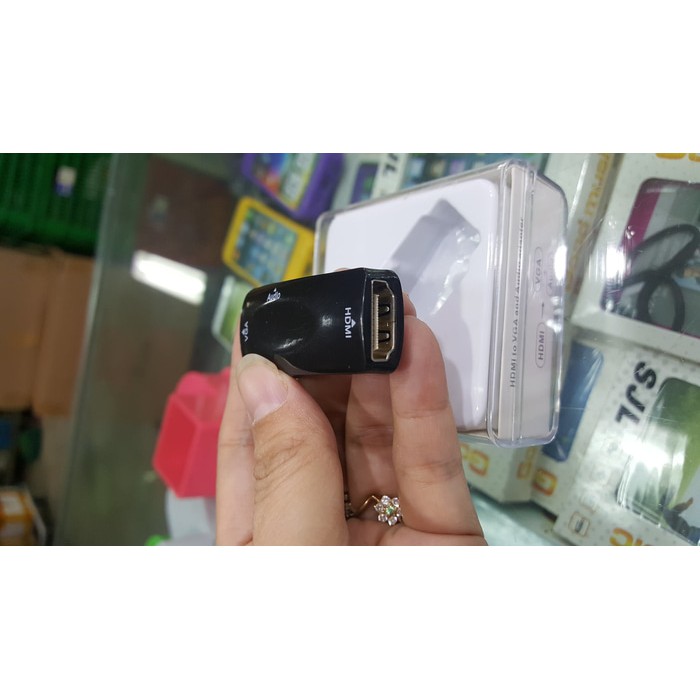 Converter HDMI to VGA hdmi Female ke vga female