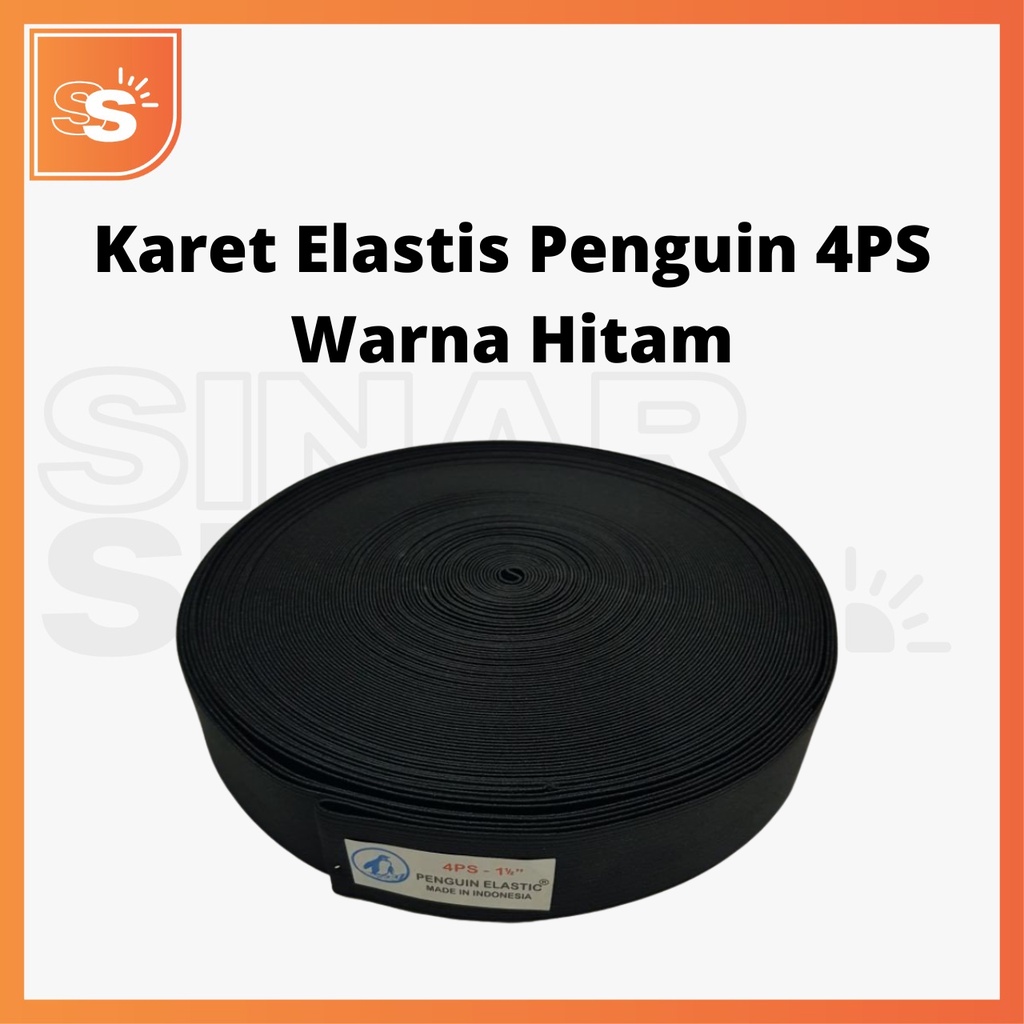 Karet Elastis Penguin 4PS Ukuran 4cm Warna Putih