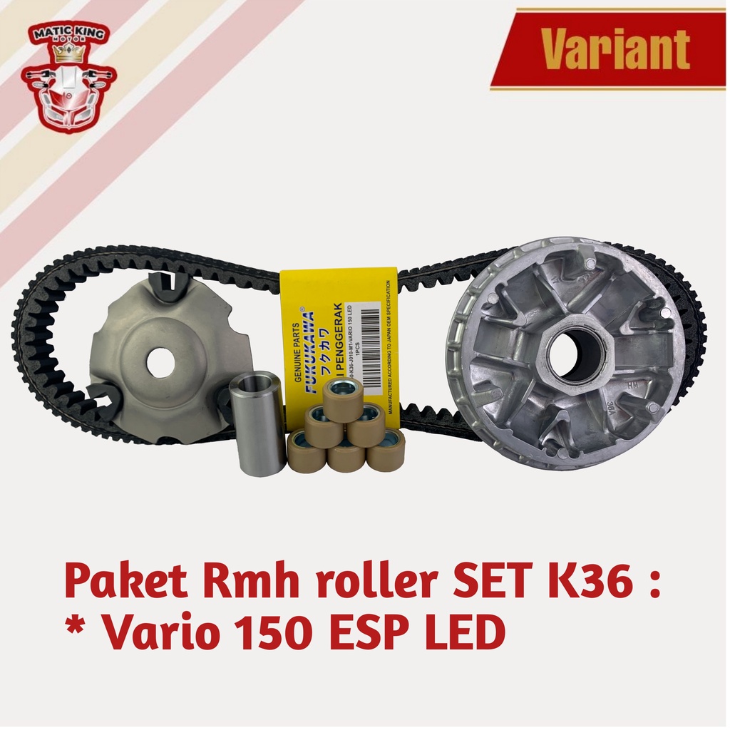 Paket Kirian Rumah Roller Vanbelt KIT Honda Vario 150  Fi ESP K36 K59 Fukukawa