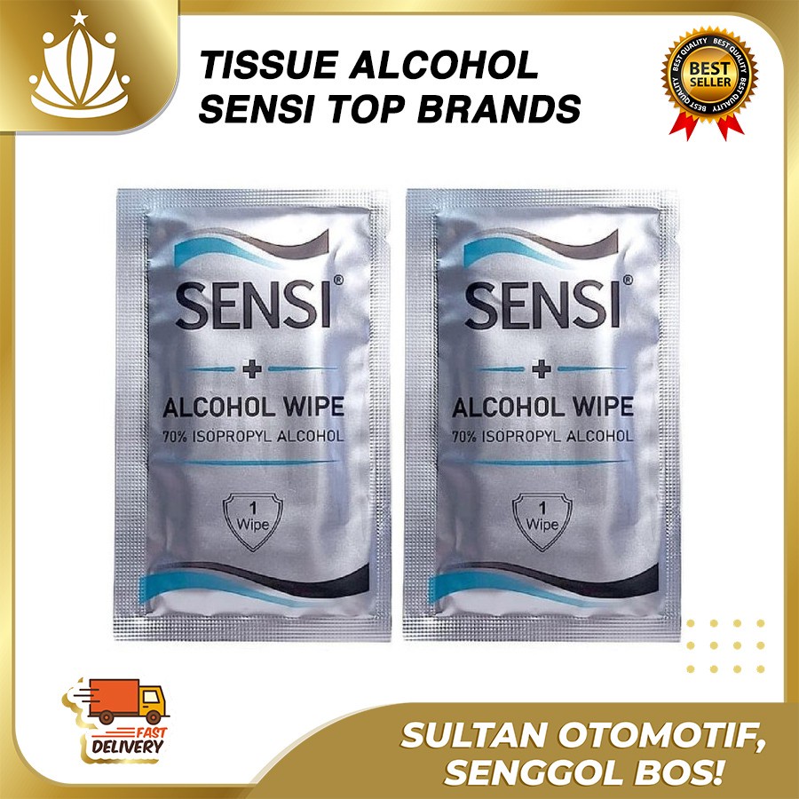 SENSI Alcohol Wipes Tissue Anti Bakteri, Virus, Kuman ANTISEPTIC - 1pc