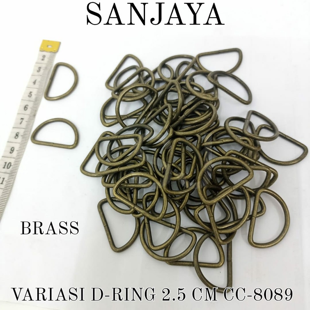 RING D 2.5 CM / RING TAS / LOGAM BESI RING / VARIASI D-RING 2.5CM CC-8089 BRASS