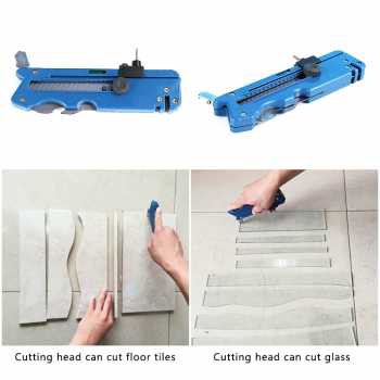 pisau kaca Pisau kaca DIY Tool - SFM (biru) pembuka botol cuter Moiitee Pisau Pemotong Kaca Silet Glass Cutter multifungsi