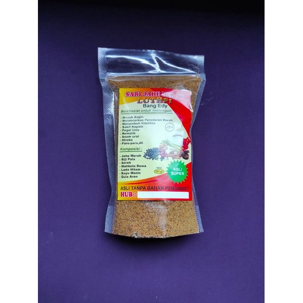 

Sari Jahe Merah Luthfi Bang Edy - Minuman Herbal - 250 Gram