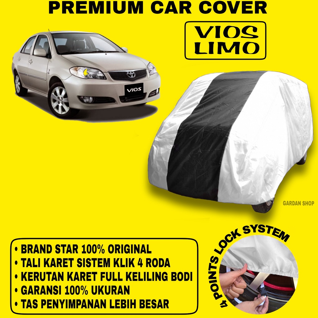 Body Cover VIOS LIMO SILVER HITAM Penutup Bodi Mobil Vios Limo Waterproof PREMIUM