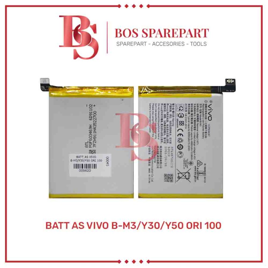 BATERAI VIVO B-M3 / Y30 / Y50 ORI 100 / BATTERY BATRE