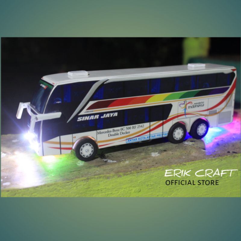 miniatur bus sinar jaya ukuran kecil