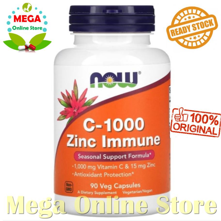 Now Foods C-1000 Zinc Immune (Vitamin C 1000 mg + Zinc 15 mg)