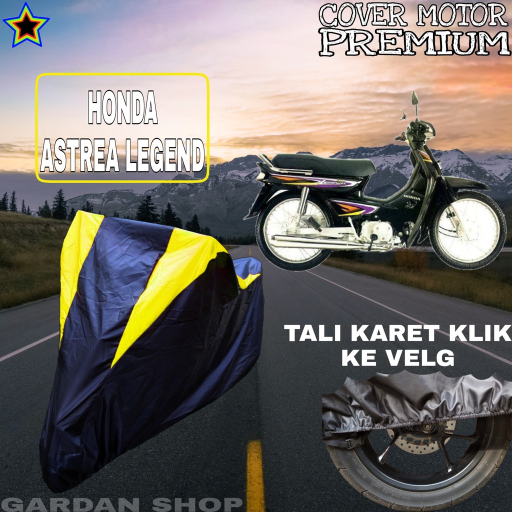 Sarung Motor HONDA ASTREA LEGEND Hitam Kuning Body Cover Penutup Pelindung Motor Astrea PREMIUM