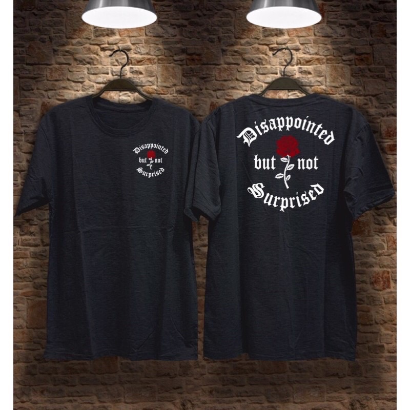 BAJU KAOS T SHIRT ATASAN DISTRO PRIA WANITA SURFING GAMBAR BUNGA MAWAR ROSE KEREN MURAH HITAM XL