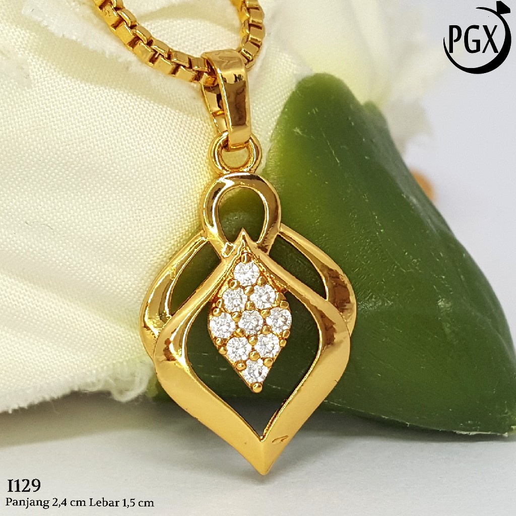 PGX Liontin Kalung Xuping Wanita Perhiasan Lapis Emas Aksesoris Fashion - I129