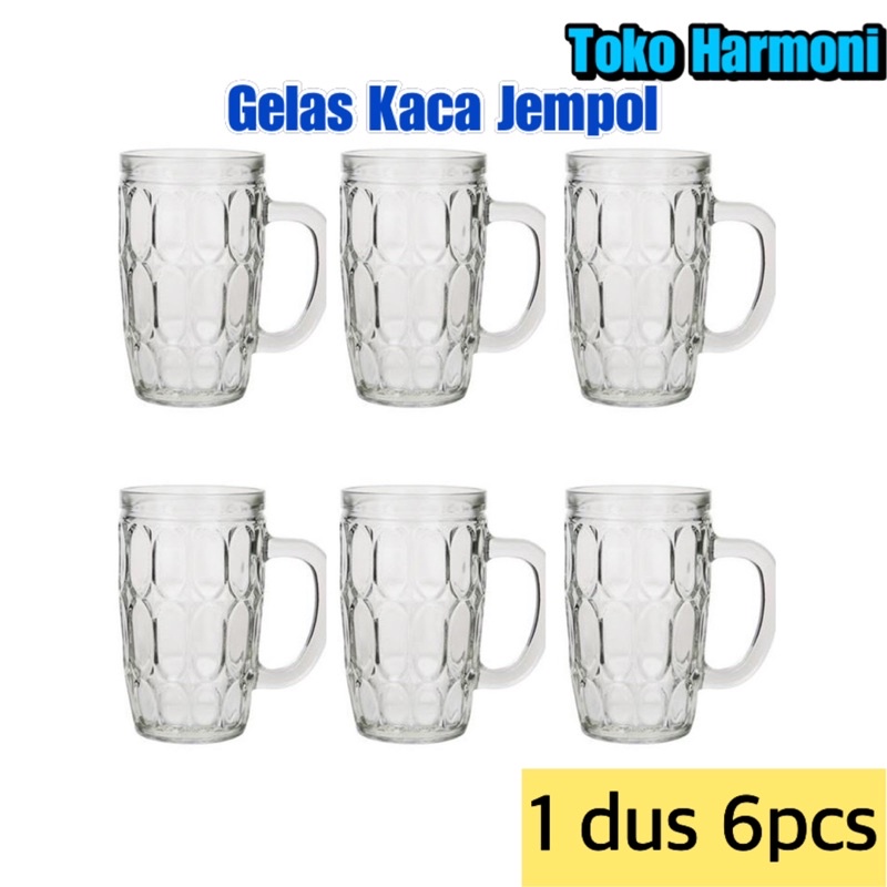 Gelas Kaca Es Teh Motif Jempol Gelas Warungan Gelas Gagang