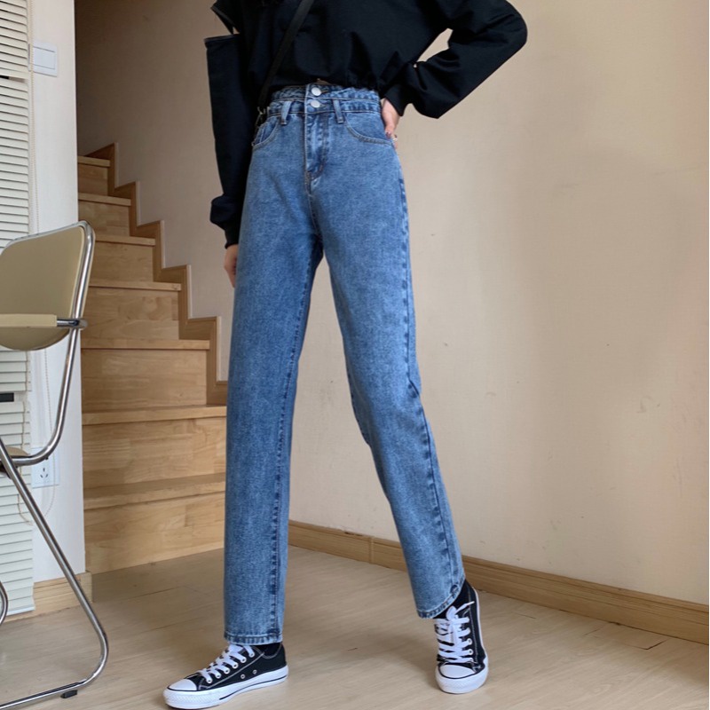 celana jens wanita fashion Import /  celana jeans highwaist wanita loose/ celana jeans straight premium gadis