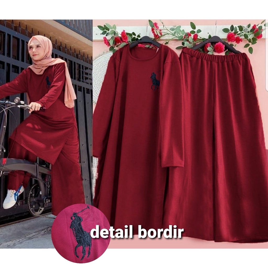 TQ - SETELAN RHEA JUMBO / SETELAN CELANA TUNIK / SETELAN JUMBO