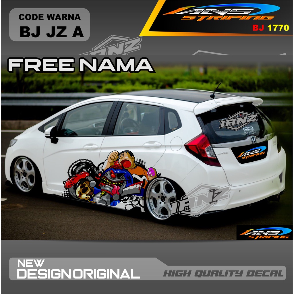 DECAL STIKER HONDA JAZZ JES AYLA AGYA AVANZA SWIFT AGYA AYLA YARIS / STIKER MOBIL DECAL MOBIL / STIKER VARIASI MOBIL AGYA AYLA JAZZ SITI CITY / DECAL STIKER MOBIL