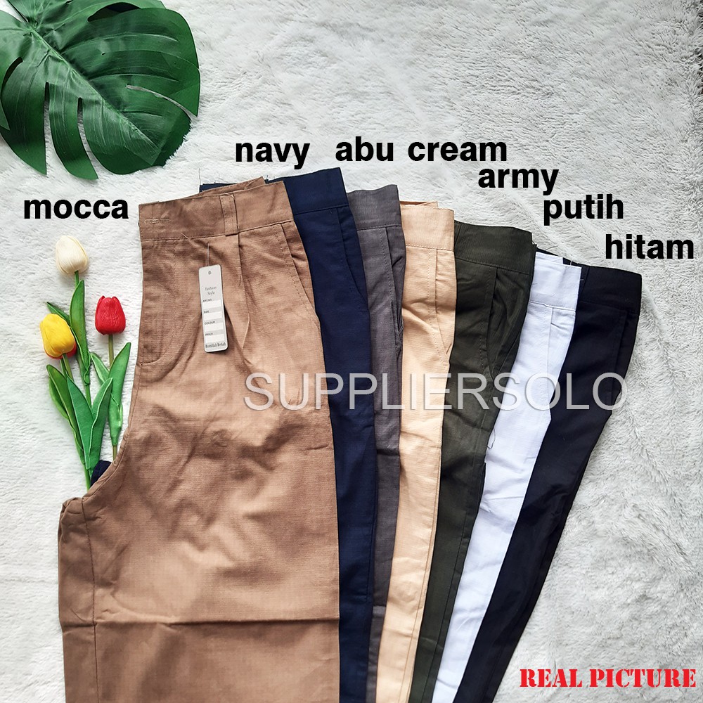 CELANA KULOT HIGH WAIST KANCING