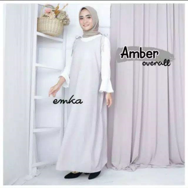 Atasan overall Wanita Terbaru Amber Muslim Wanita Terbaru Kekinian Remaja