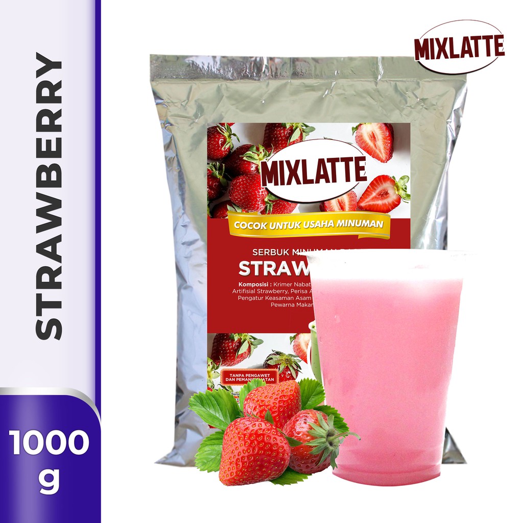 

Powder Drink Bubuk Minuman Rasa STRAWBERRY MIXLATTE 1Kg