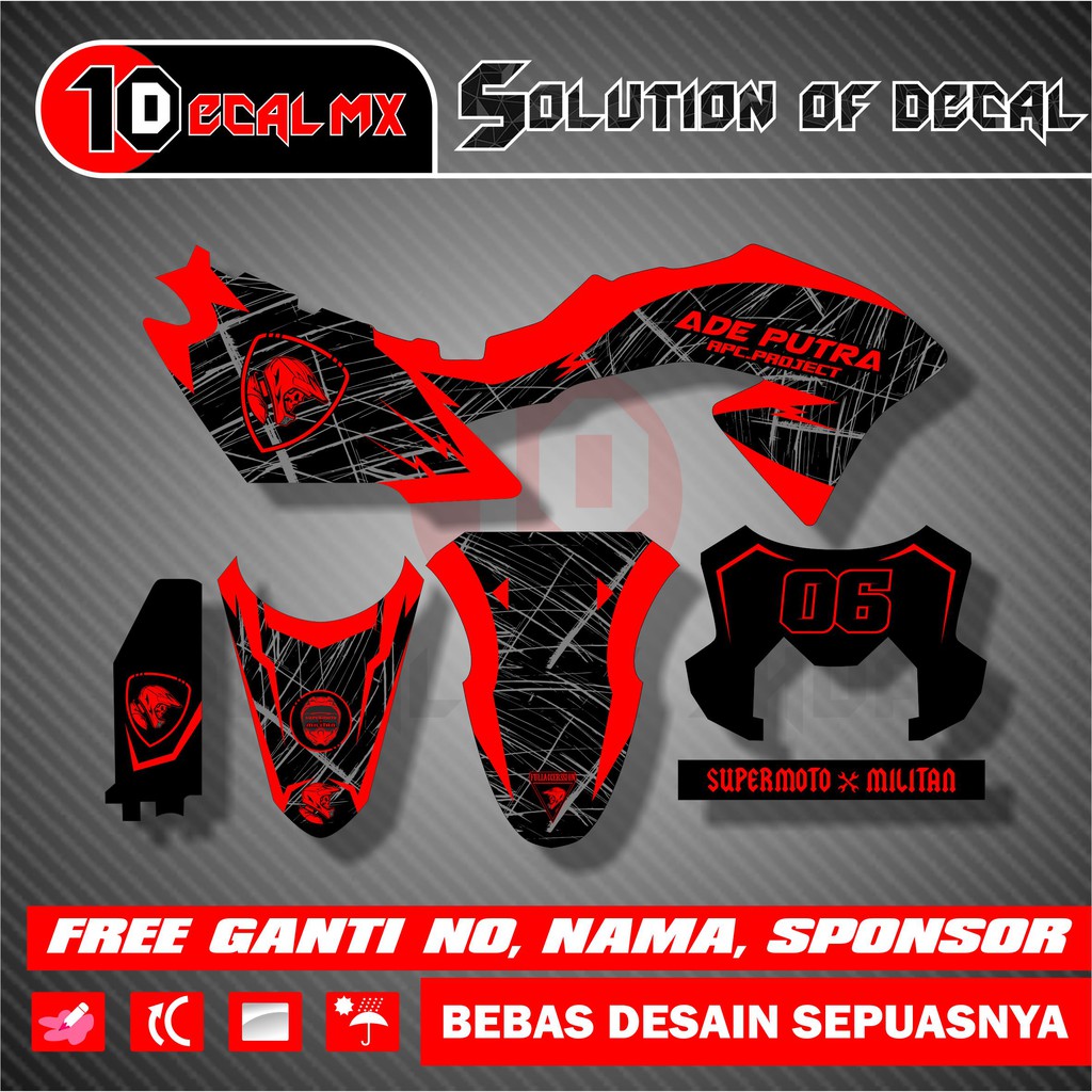 Decal KLX BF FULL BODY MERAH