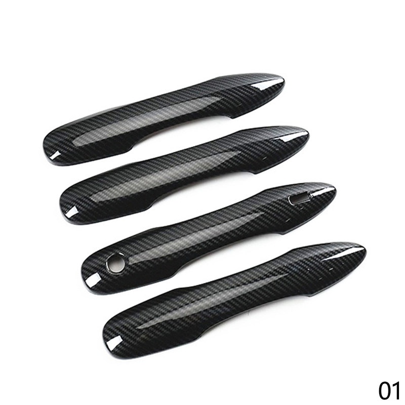 TK 4Pcs/Set Car Door Handle Protective Cover Handle Decoration Modification For Toyota Corolla 2019-2021