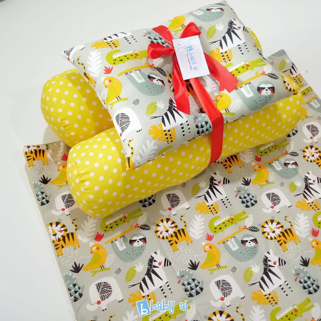 Bantal Set Perlak Bayi Merk Baby Al - Bantal Peang Bayi - Bantal Set Bayi