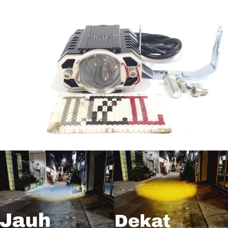 MYTH lampu tembak led cwl laser d2 mini ultra slim 2 warna high low