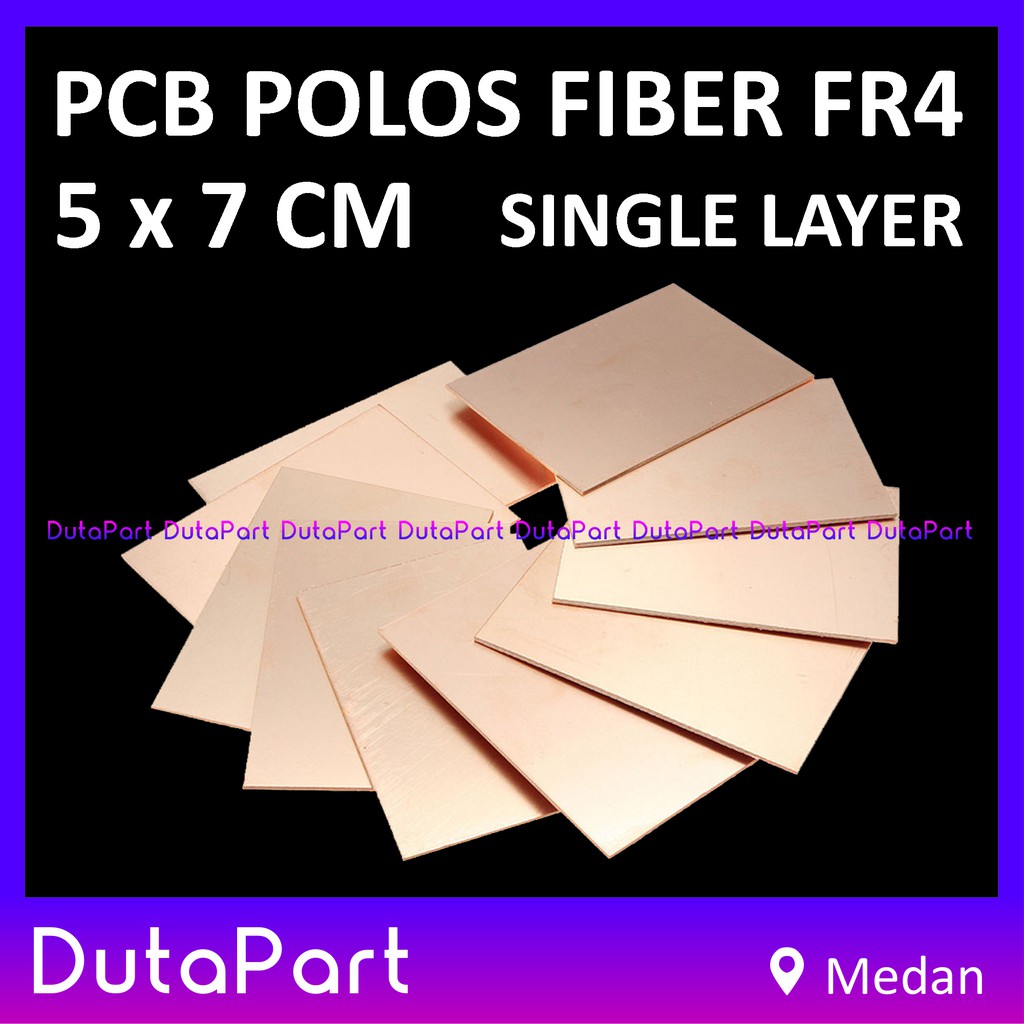 5x7 cm PCB Polos Fiber FR4 Satu Sisi Single Layer 5*7 Kualitas Bagus