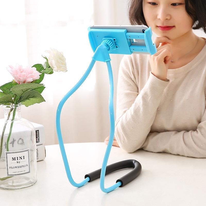 Lazy neck lazyneck cell phone stand mount necklace