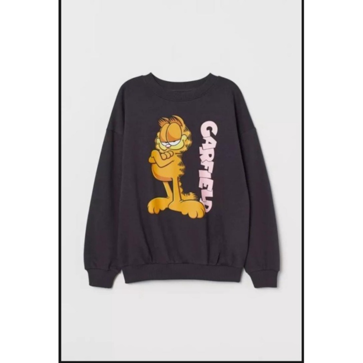 Sweater Hoodie Crewneck Pria Dan Wanita-Cruneck Nasa H*M Garfield Original Distro Premium Pul Lebel Termurah