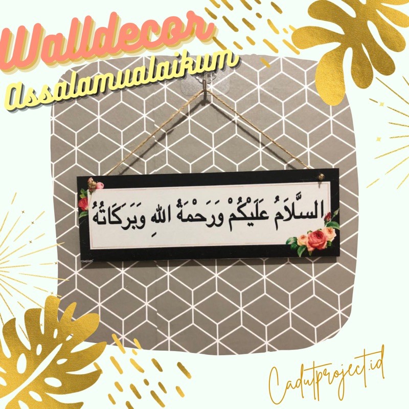Walldecor Assalamualaikum // hiasan dinding Assalamualaikum Arab // hiasan pintu // hiasan rumah