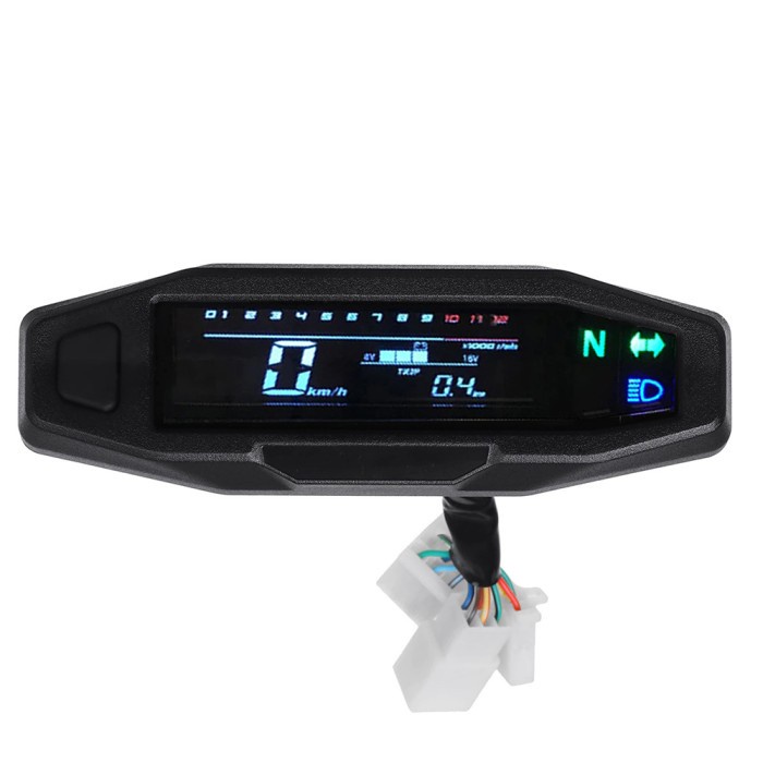 MotoQueen Speedometer Digital Motor Odometer Electric Injection Carbur