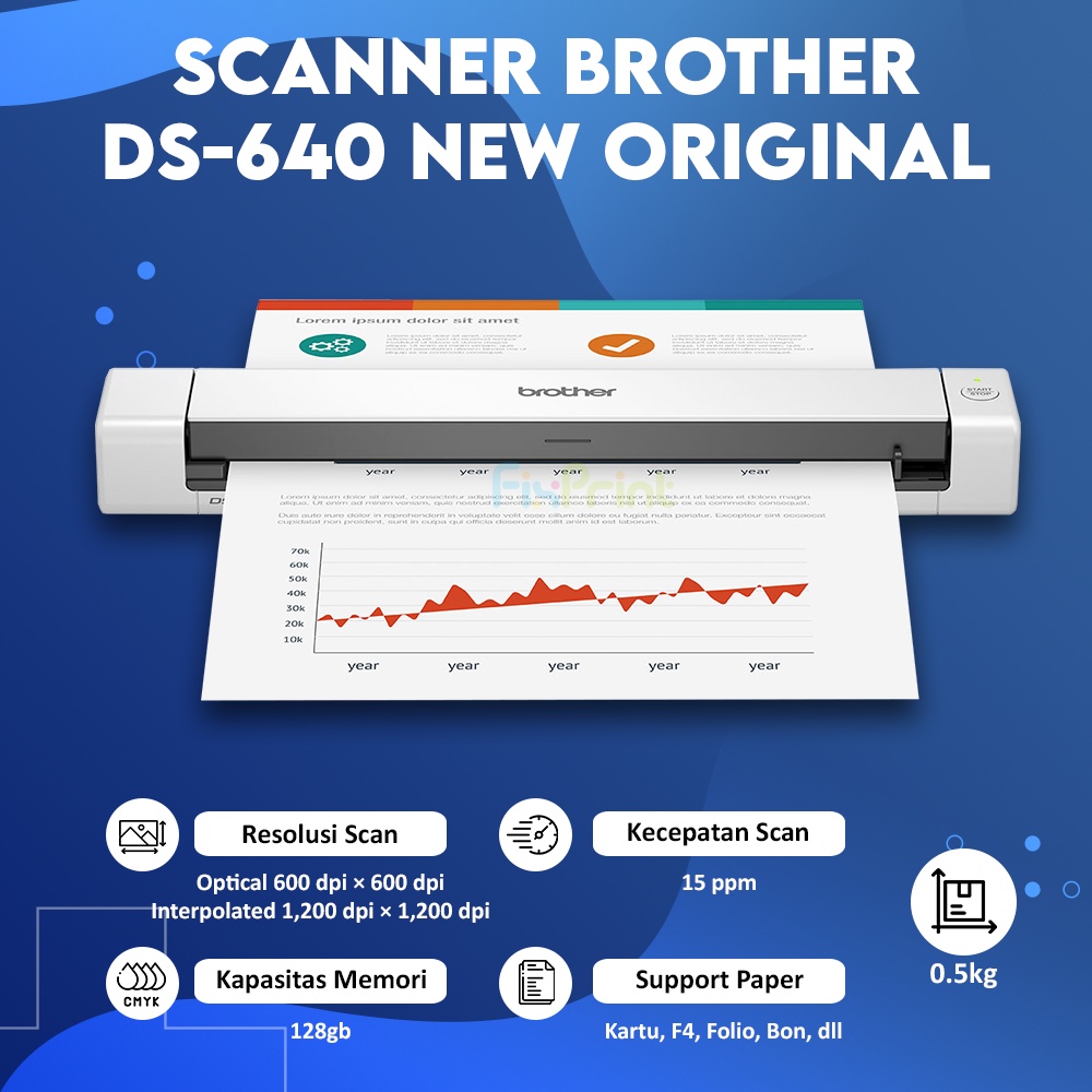 Scanner DS640 Scanner Brother DS-640 New Original, Compact Mobile Document New Original