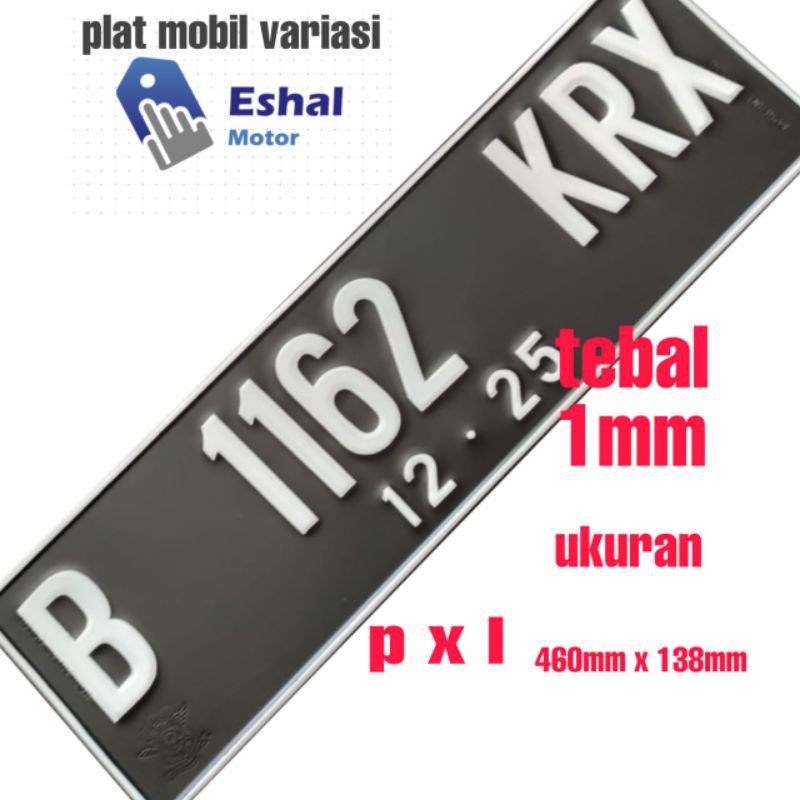 PLAT NOMOR MOBIL STANDAR 1 PCS