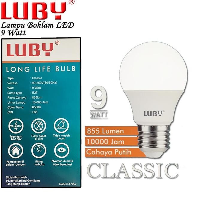 Lampu Bohlam LED BULB LUBY Classic 7W, 9W