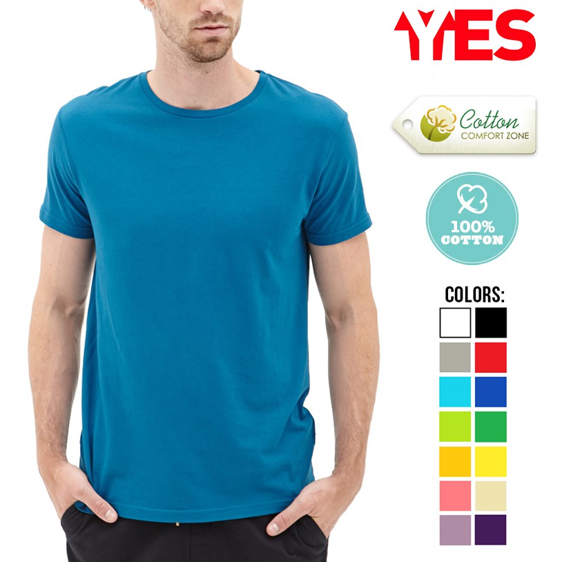 KaosYES Kaos Polos T Shirt O Neck Lengan Pendek Unisex 