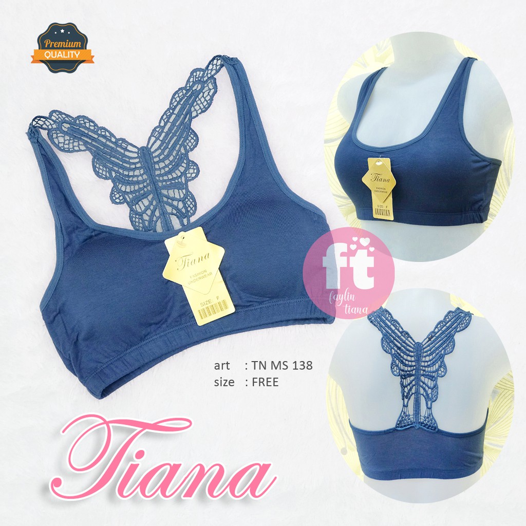 TIANA | Sport Bra KUPU / Bh Fashion Atasan Kupu Busa Lepas / All Size / art TN MS 138