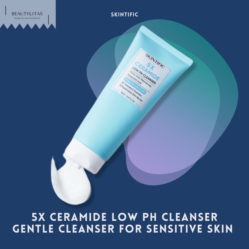 SKINTIFIC - 5X Ceramide Low pH Cleanser Gentle Cleanser For Sensitive Skin 80ml