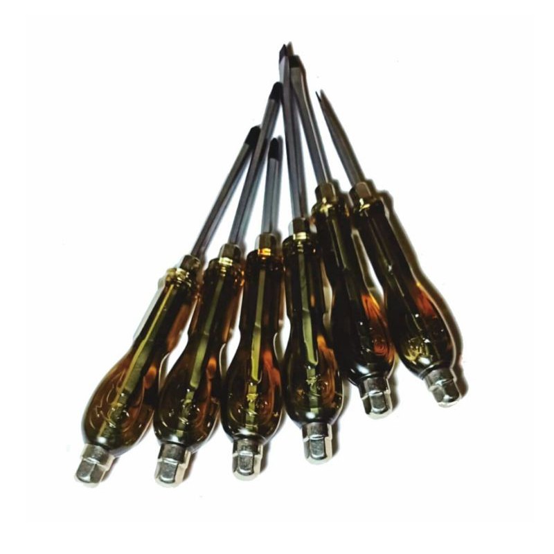 Obeng Ketok Set 6 Pcs Screwdriver Obeng Set Plus Minus.