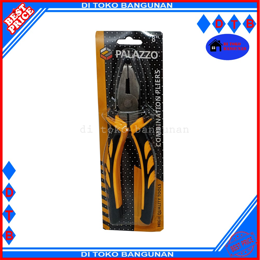 Tang Kombinasi Combinasi Press Gagang Fiber Lapis Karet 6&quot; 7&quot; 8&quot; Palazzo