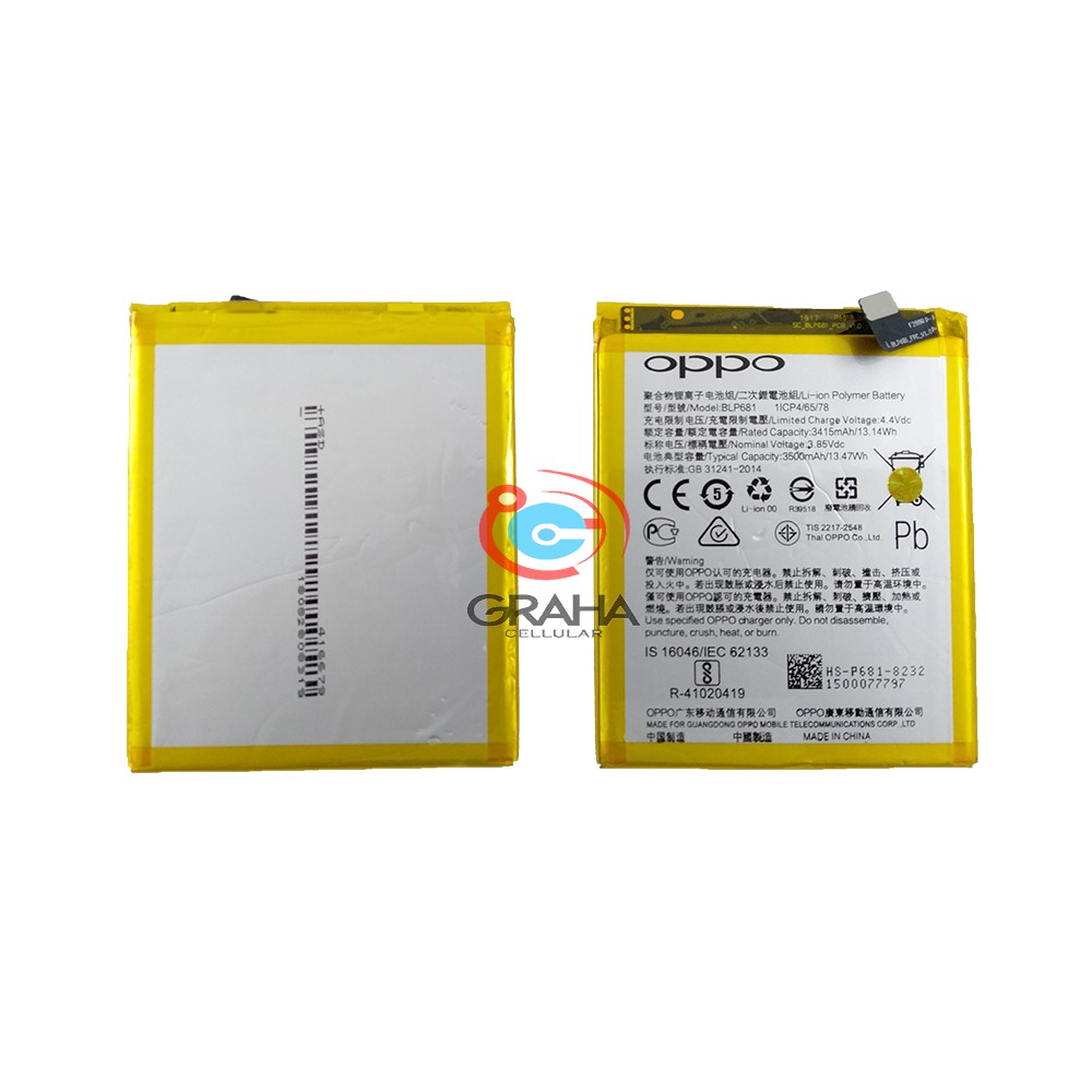 BATERAI / BATTERY / BATRE OPPO R17 / F9 / BLP 681 ORI