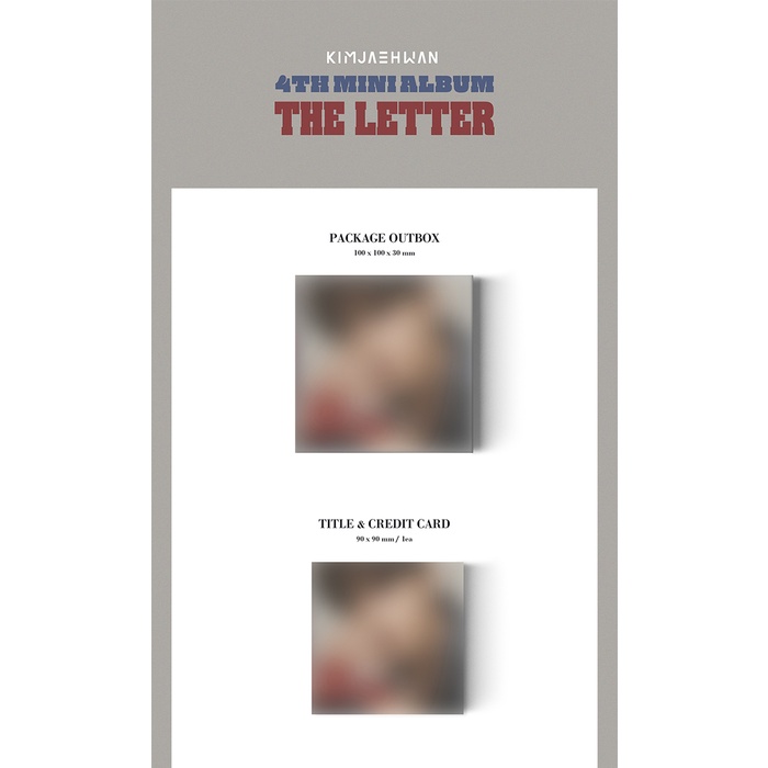 Kim Jaehwan - 4th Mini Album THE LETTER (CD / KiT)