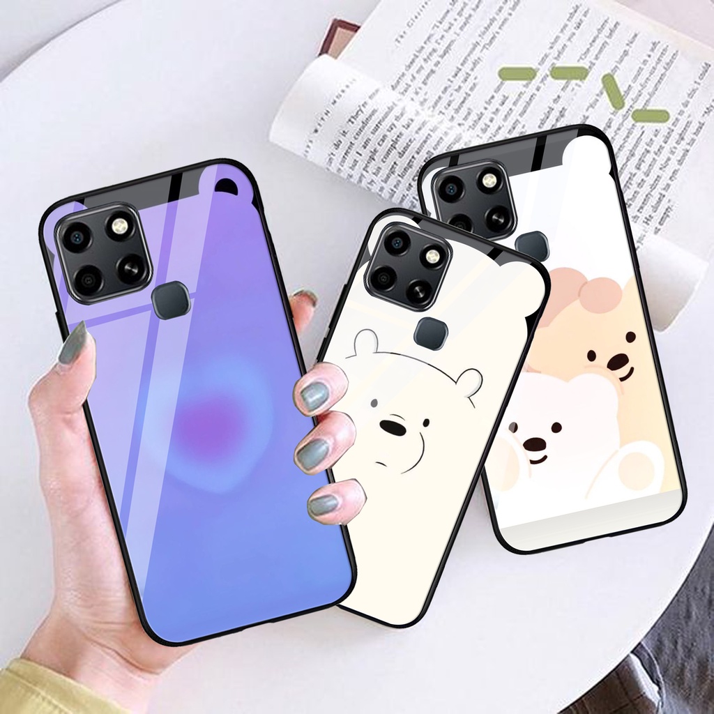 (SC43) Softcase Glass Kaca Infinix Smart 6 - Kesing Hp - Softcase Glass Hp Infinix Smart 6 - Softcas